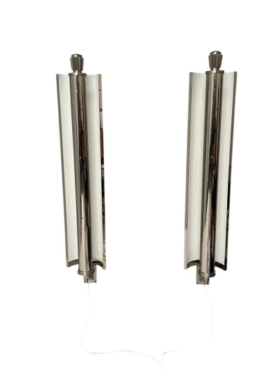 Art Deco Extra Large Pair of Wall Lights or Sconces France, 1930s